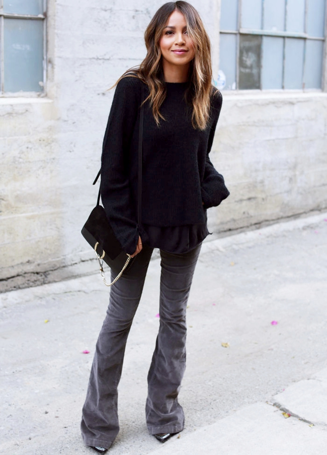 Wanted : un jean flare en velours gris