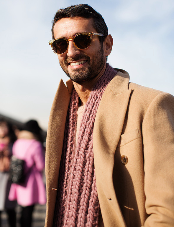 Camel + vieux rose = le bon mix unisexe