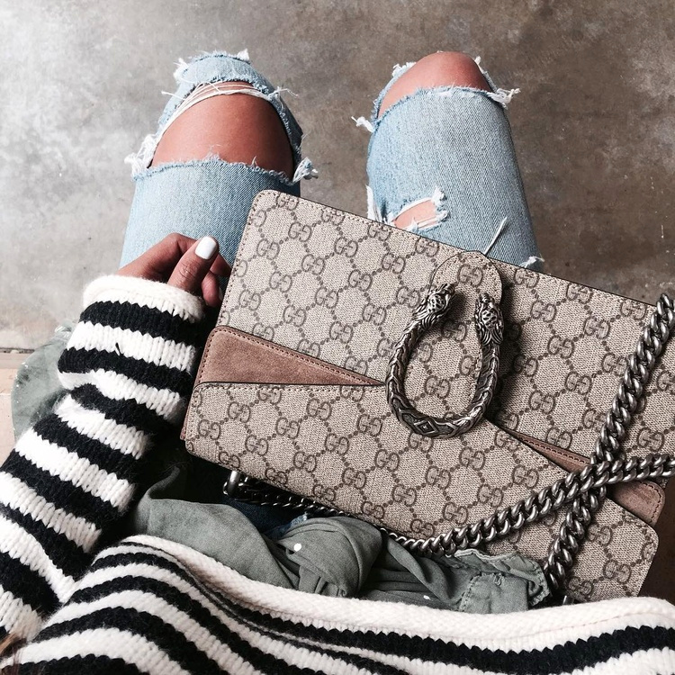 Les fashion-instagrameuses ont d�cid�ment toutes adopt� le Dionysus de chez Gucci...