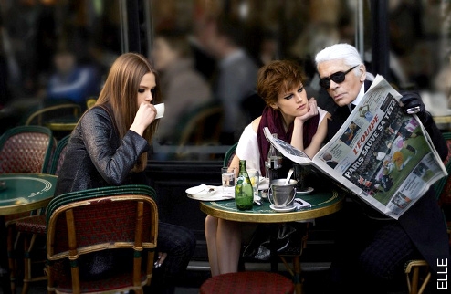 Karl Lagerfeld dans ELLE