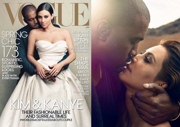 Kim Kardashian & Kanye West - Vogue US