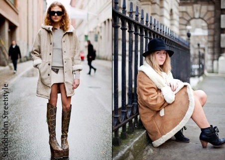 Manteau en shearling