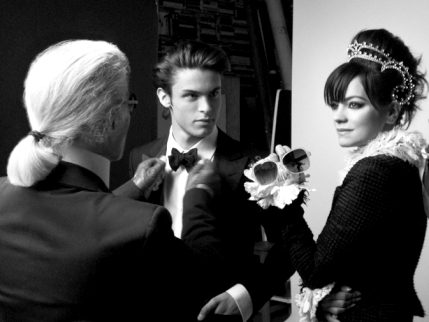 Karl Lagerfeld, Baptiste Giabiconi et Lily Allen