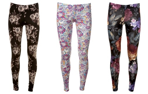 Leggings fleuris Topshop