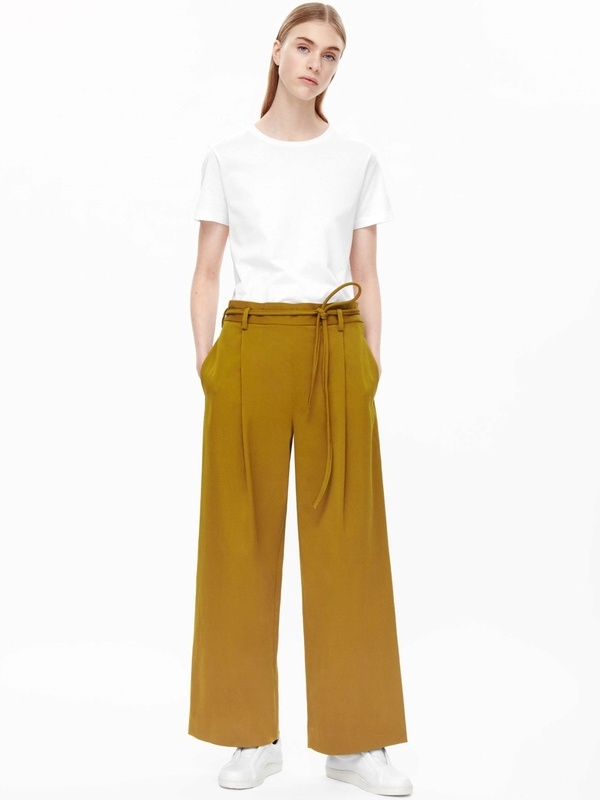 Wanted Un Pantalon Large Jaune Moutarde Tendances De Mode