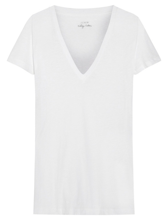 Opus T-shirt col en V blanc-noir mouchet\u00e9 style d\u00e9contract\u00e9 Mode Hauts T-shirt col en V 