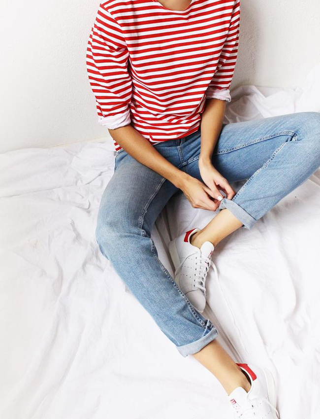 Moins vu et plus pepsy que son homologue bleu marine, la marini�re rouge a tout bon !