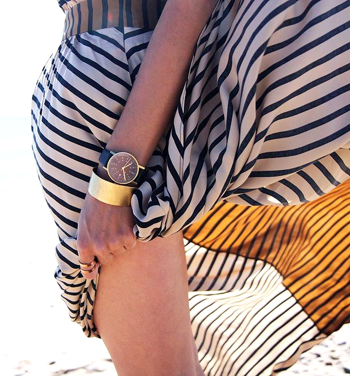 Wanted : une robe longue, ultra fluide et ray�e