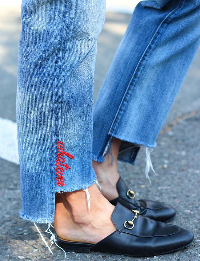 Oui aux inscriptions brod�es � des endroits insolites !