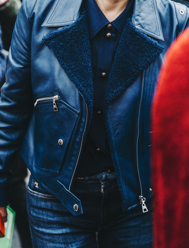 Le bleu marine sied bien au perfecto !