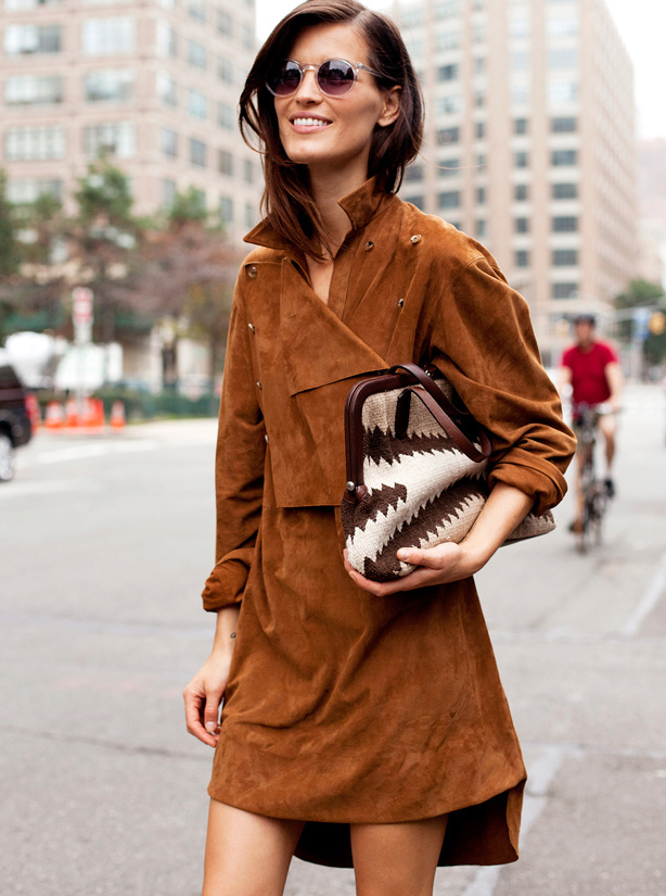 Oui au daim fauve trait� en mode plus contemporain que folk !