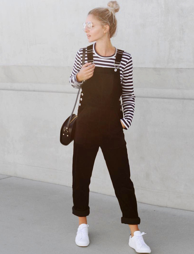 La salopette en denim, le 