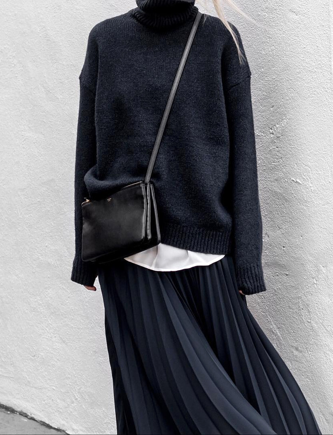 Le parfait total look noir et bleu marine #3
