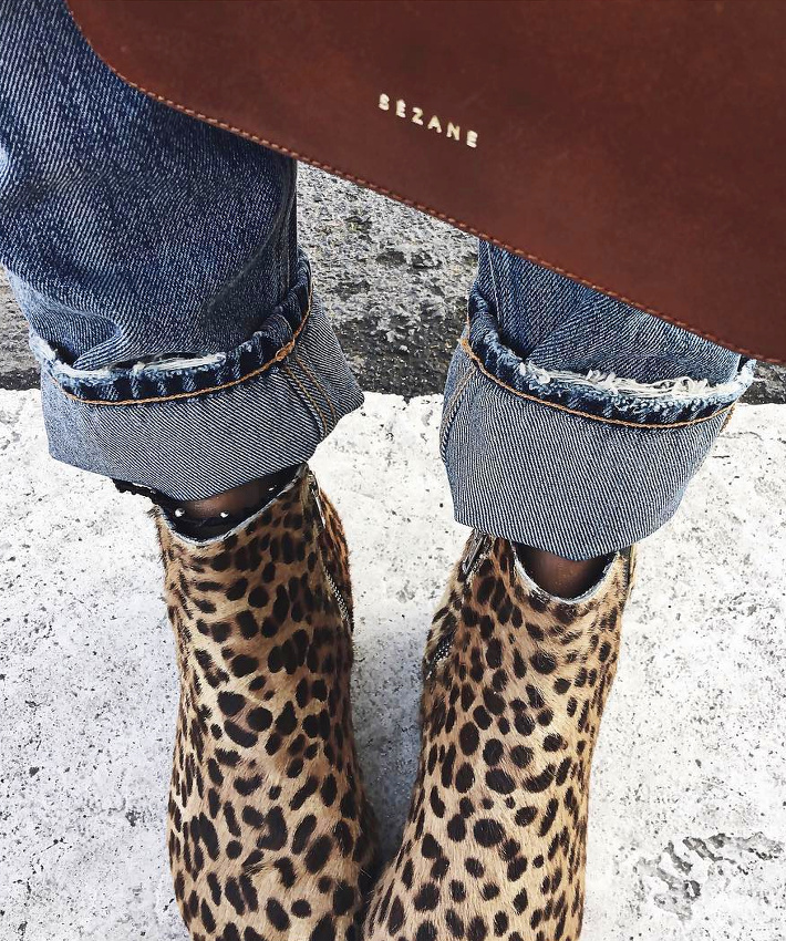 Les boots l�opard, �ternellement tendances...