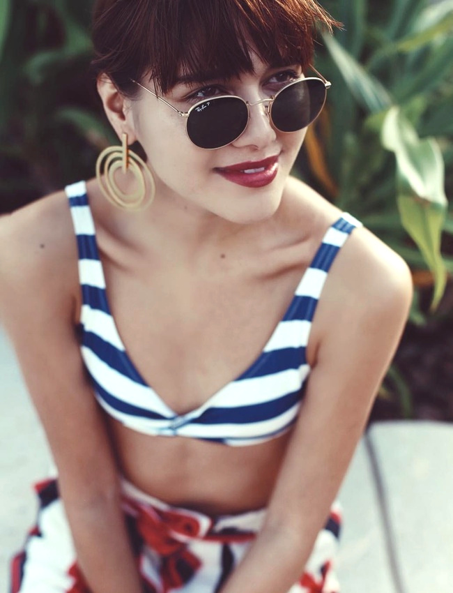 Bikini ray� + cr�oles + frange = le bon mix