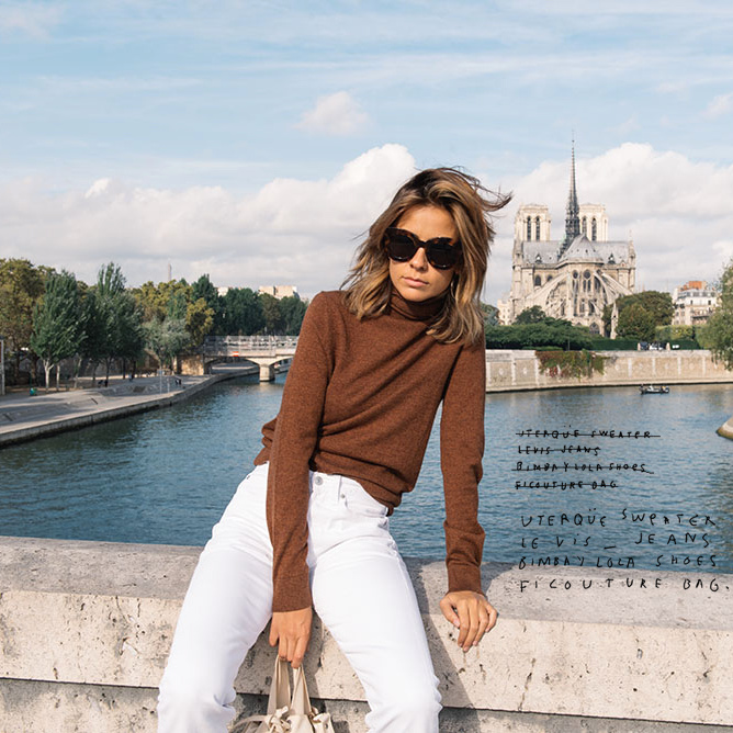 Ce printemps, c'est au tour du petit pull noisette d'accompagner nos jeans blancs