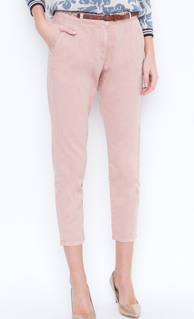 Pantalon carotte rose ple