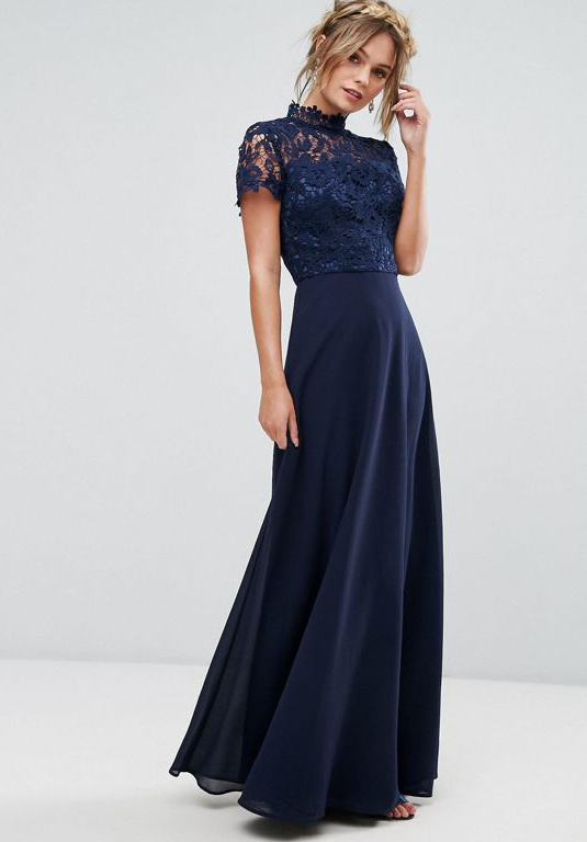 Robe Longue Bleu Marine Avec Quoi La Porter à Un Mariage