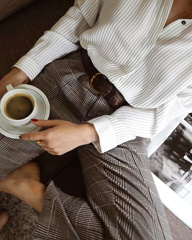 Carreaux Prince de Galles + fine rayures = le bon mix