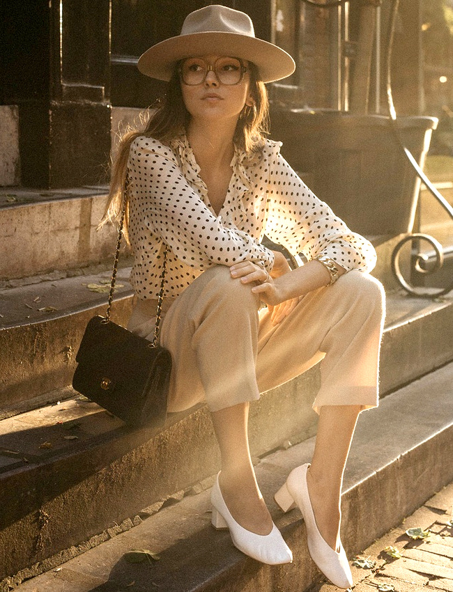 La blouse � pois, un des basiques de l'automne 2017