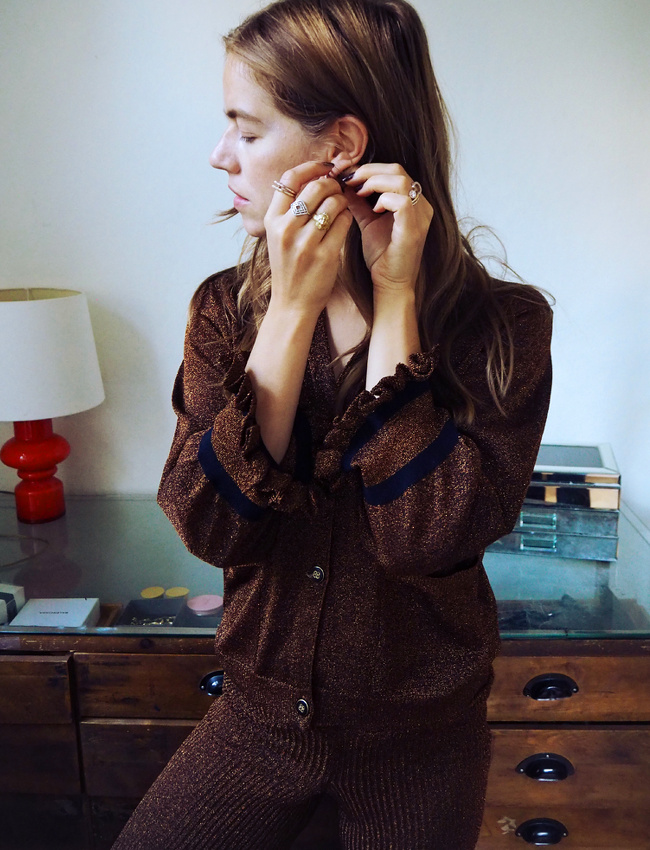 Piqu� de lurex, le marron gagne en vitalit� !