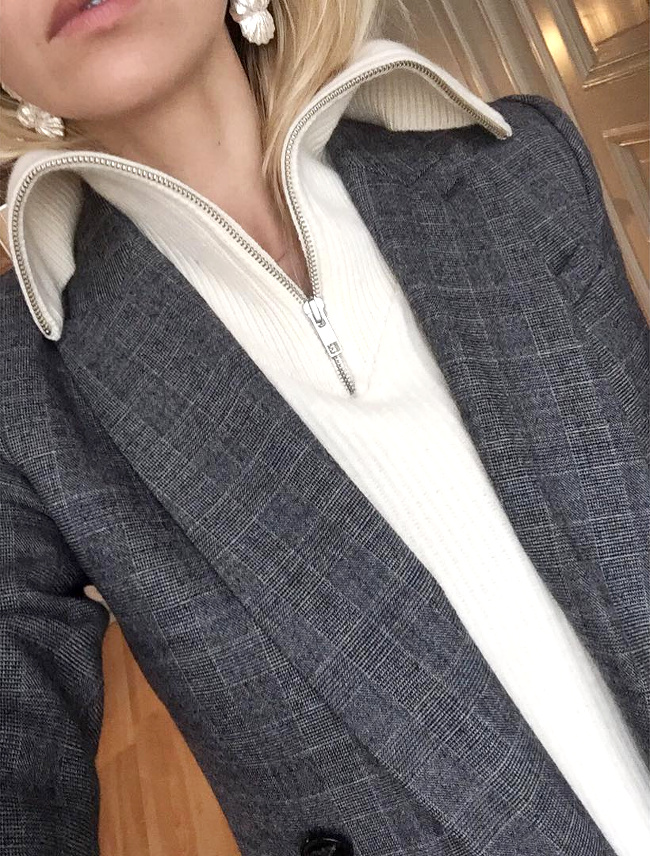 Pull camionneur + blazer � carreaux = le bon mix