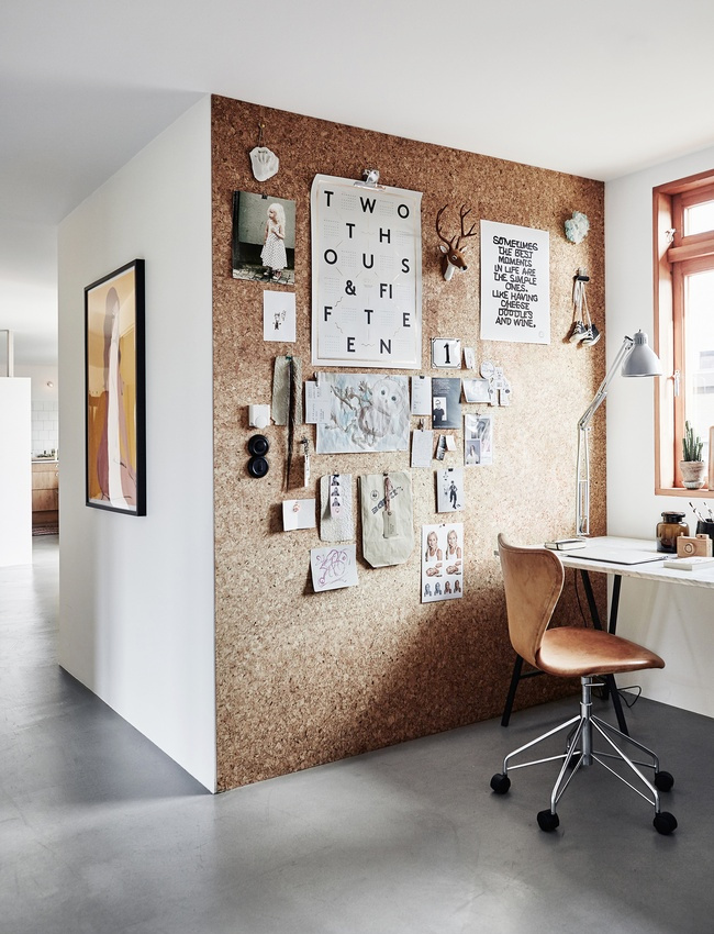 Le mur en li�ge, la parfaite cimaise pour un mood board �ph�m�re