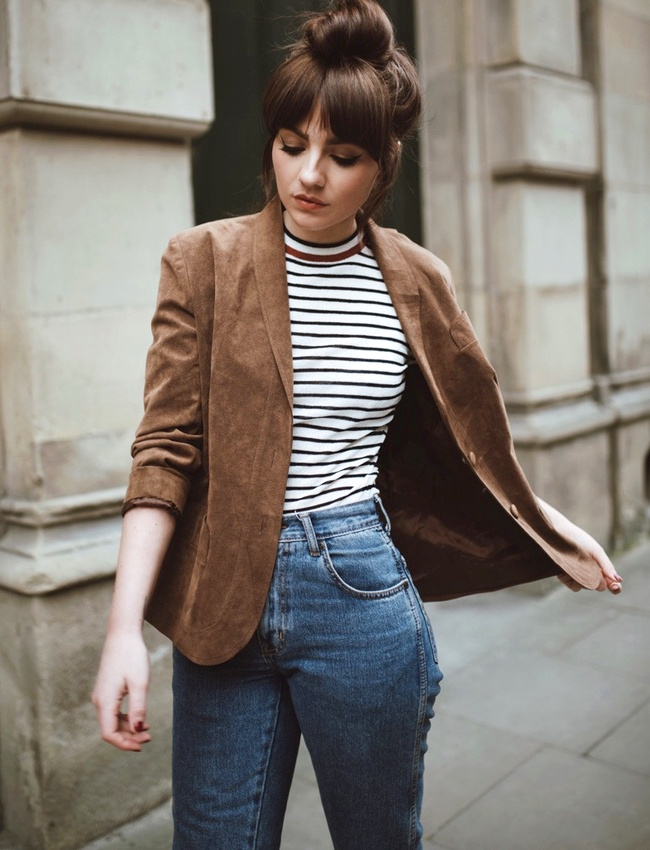 Ne jamais h�siter � troquer son perfecto contre un blazer en daim !