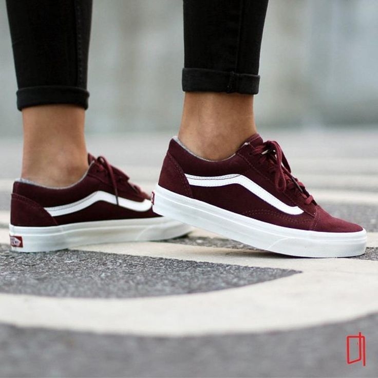 vans old skool rouge bordeaux femme