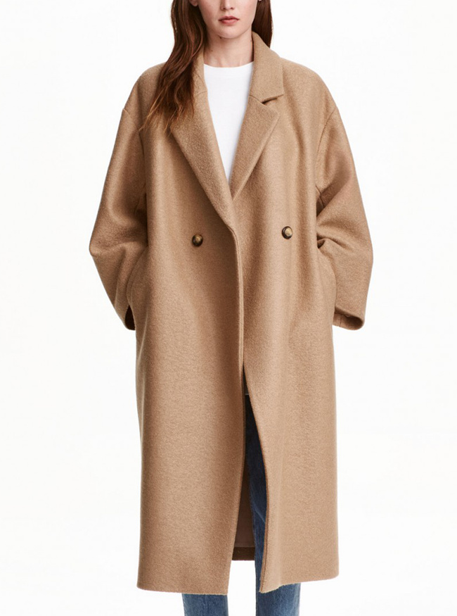 manteau oversize kaki femme