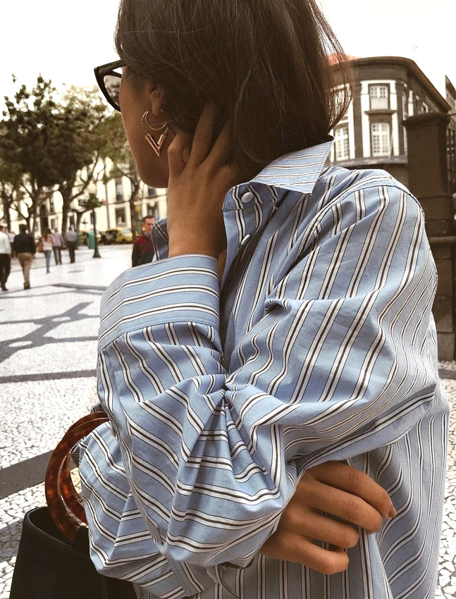 Envie d'une chemise masculine aux rayures pyjama !