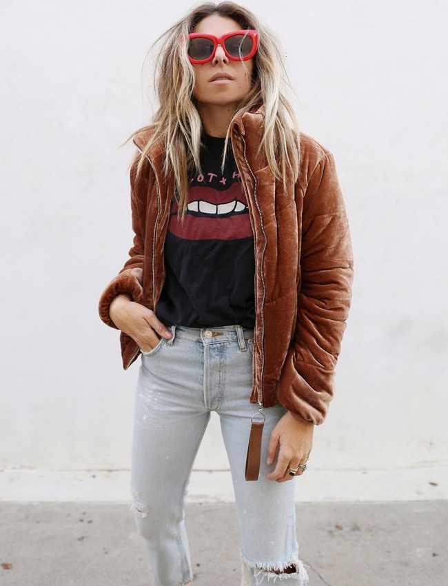 Le velours sied plut�t bien � la doudoune !