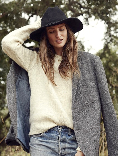 M�lant d�gaine cosy et style boyish, ce look a tout bon !