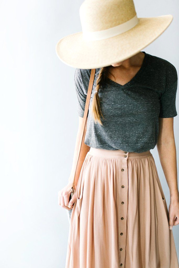 Frais, f�minin, simple et casual, ce petit look donne des envies d'�t�...