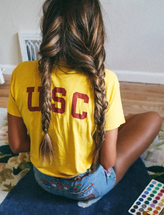 Les nattes ne sont jamais aussi jolies qu'apr�s s'�tre g�n�reusement distendues...