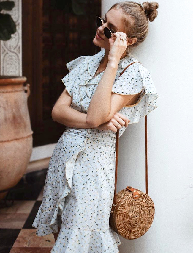 Les m�langes associant fleurettes et volants : la gourmandise girly du printemps !