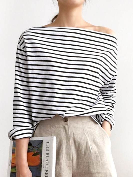 Oui � la marini�re port�e d�cal�e sur l'�paule !