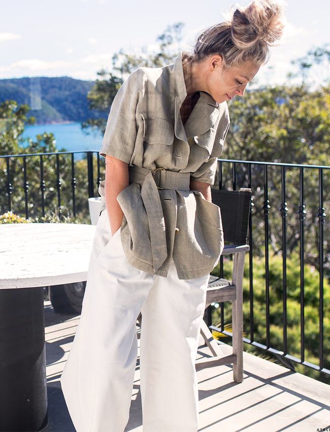 M�lant lin mastic et ampleur nonchalante, cette saharienne a tout bon !