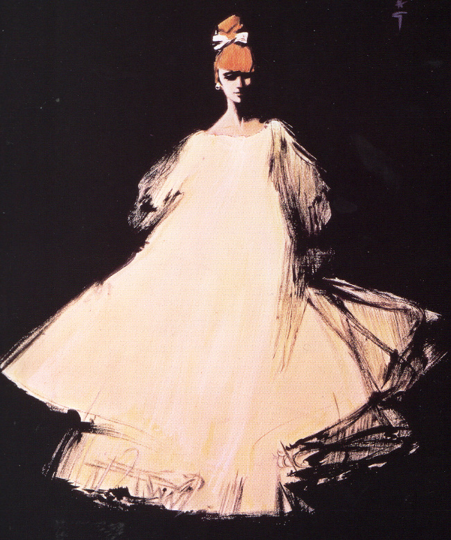 Ampleur gnreuse + chignon haut dgageant le cou = le bon mix