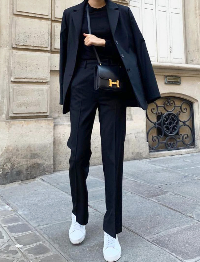 Le parfait total look noir et blanc #32