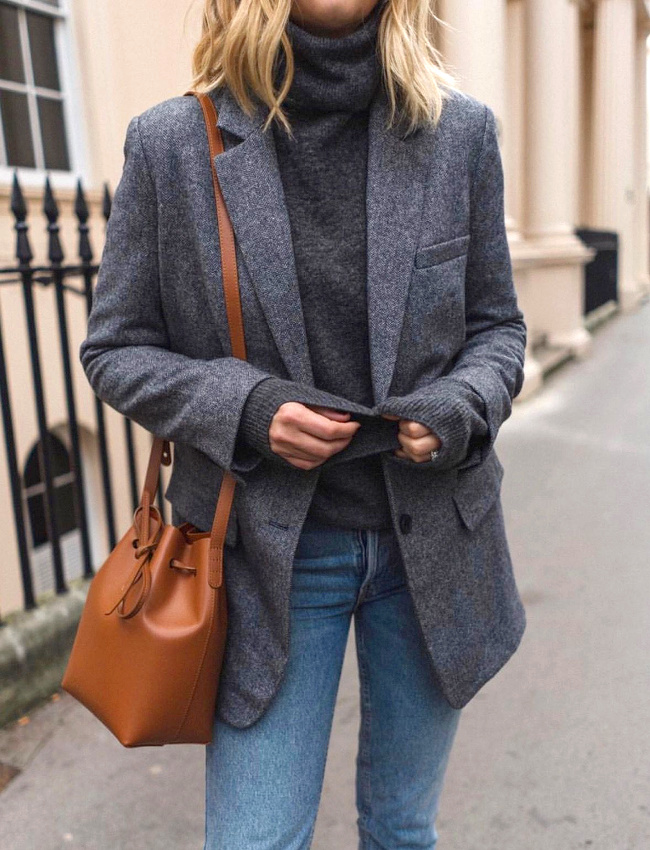 Tweed + laine douillette = le bon mix
