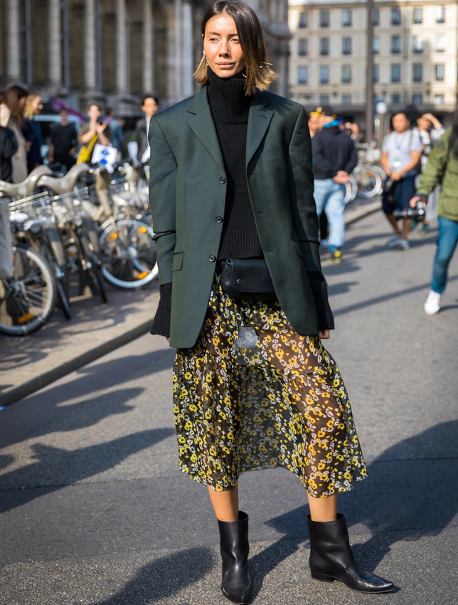 Oui � l'incursion de pi�ces f�minines au sein d'un look masculin !