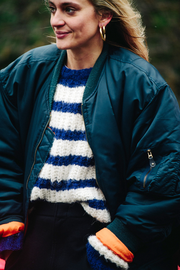 Bomber + pull marini�re cosy = le bon mix