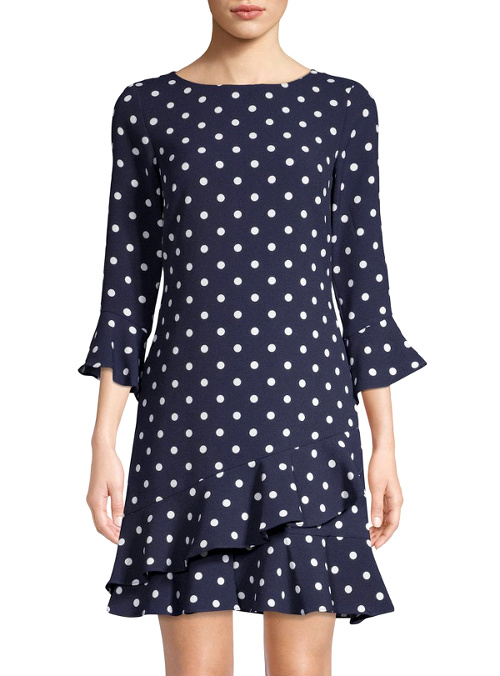 robe pois bleu