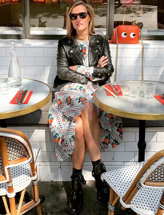 Le perfecto, le meilleur ami des robes midi imprim�es !