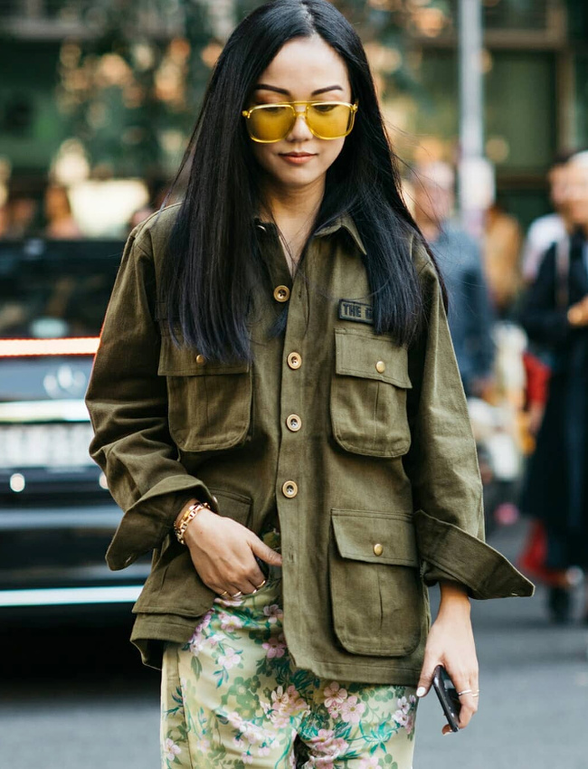 Oui au t�lescopage entre kaki army et imprim� floral !