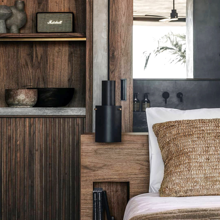 M�lant �pure, mat�riaux naturels et subtile modernit�, cette chambre d'h�tel a tout bon !