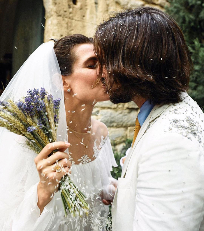 Le mix lavande/�pi de bl� : une bonne alternative au traditionnel bouquet de mari�e !