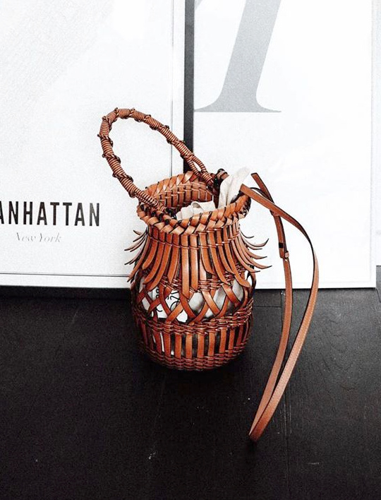 Panier artisanal + cuir = le bon mix