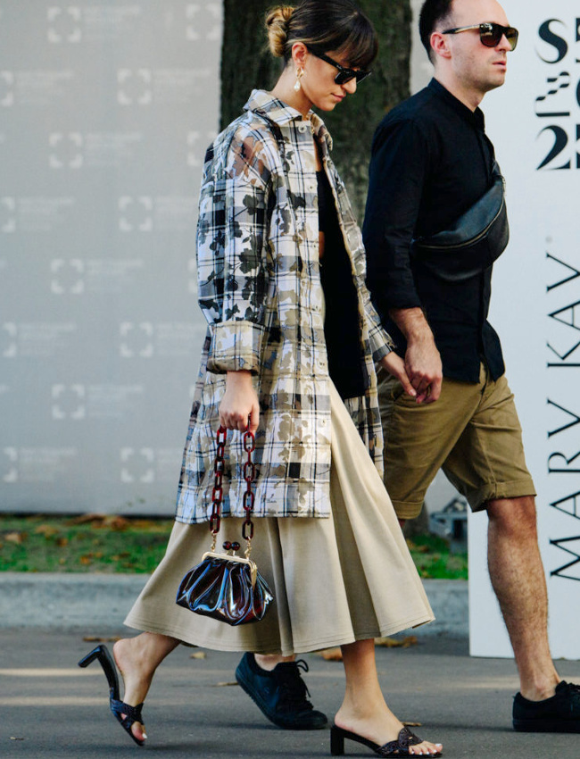 Oui � la fusion carreaux/imprim�s fleuris !